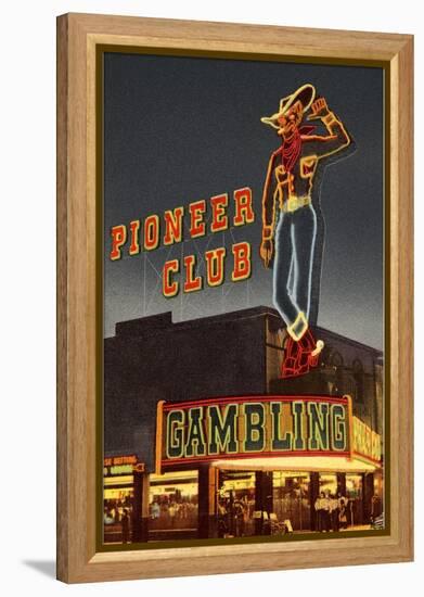 Neon, Pioneer Club, Las Vegas, Nevada-null-Framed Stretched Canvas