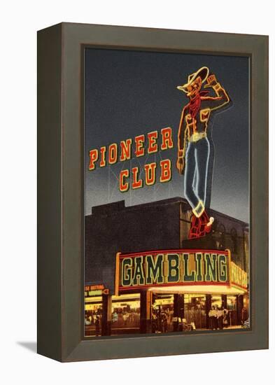 Neon, Pioneer Club, Las Vegas, Nevada-null-Framed Stretched Canvas