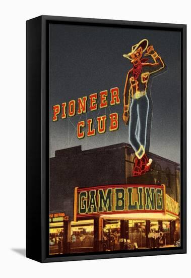 Neon, Pioneer Club, Las Vegas, Nevada-null-Framed Stretched Canvas