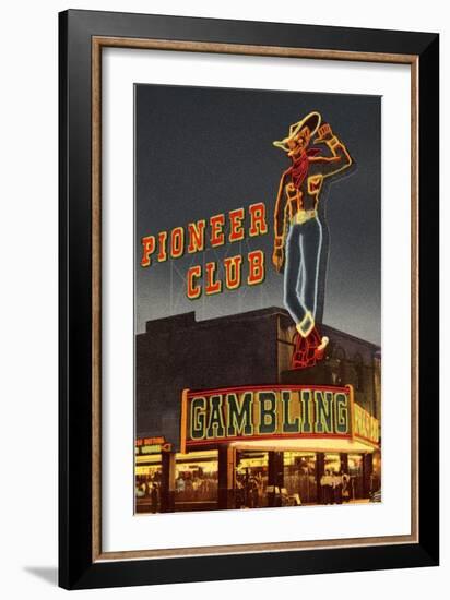 Neon, Pioneer Club, Las Vegas, Nevada-null-Framed Premium Giclee Print