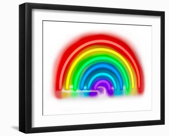 Neon Rainbow W-Hailey Carr-Framed Art Print