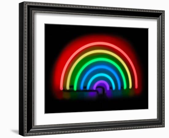 Neon Rainbow-Hailey Carr-Framed Art Print