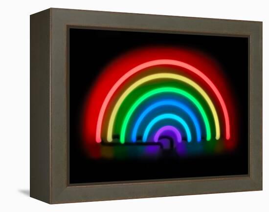 Neon Rainbow-Hailey Carr-Framed Stretched Canvas