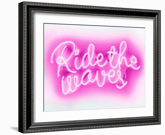 Neon Ride The Waves PW-Hailey Carr-Framed Art Print