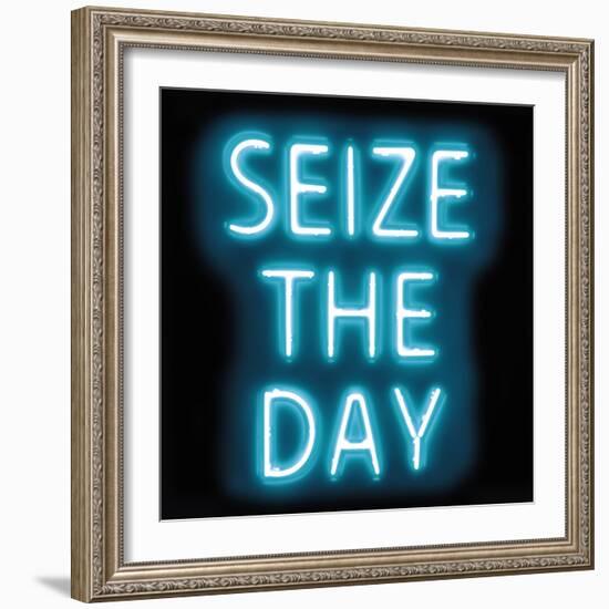 Neon Seize The Day AB-Hailey Carr-Framed Art Print