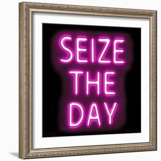 Neon Seize The Day PB-Hailey Carr-Framed Art Print