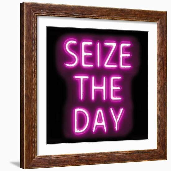 Neon Seize The Day PB-Hailey Carr-Framed Art Print