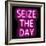 Neon Seize The Day PB-Hailey Carr-Framed Art Print