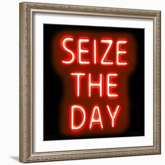 Neon Seize The Day RB-Hailey Carr-Framed Art Print