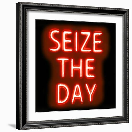 Neon Seize The Day RB-Hailey Carr-Framed Art Print