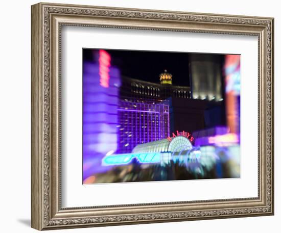 Neon Sign, Bally's Casino, Las Vegas, Nevada, USA-Walter Bibikow-Framed Photographic Print