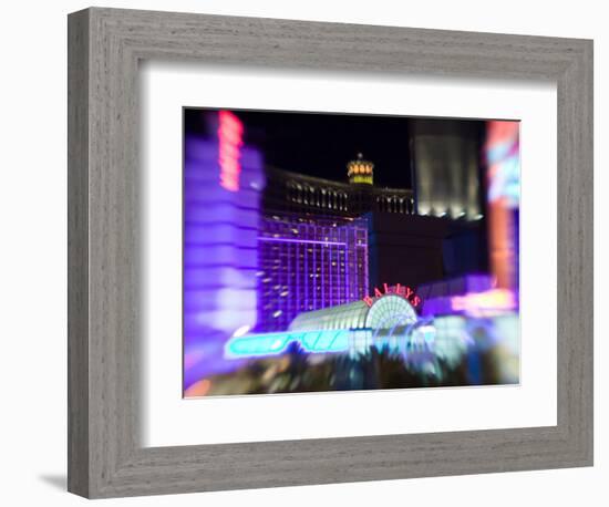 Neon Sign, Bally's Casino, Las Vegas, Nevada, USA-Walter Bibikow-Framed Photographic Print