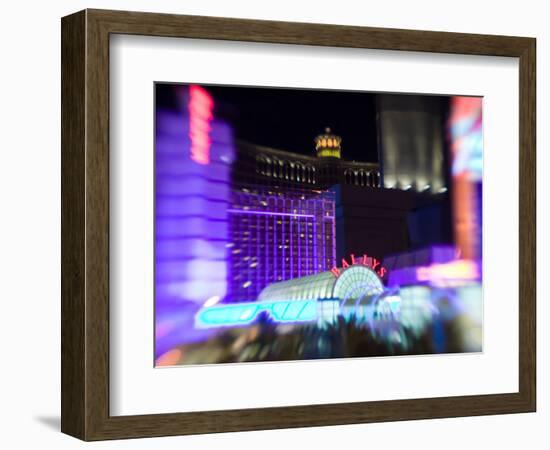 Neon Sign, Bally's Casino, Las Vegas, Nevada, USA-Walter Bibikow-Framed Photographic Print