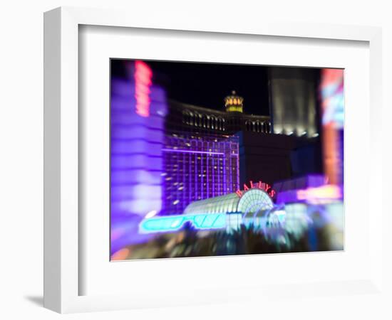 Neon Sign, Bally's Casino, Las Vegas, Nevada, USA-Walter Bibikow-Framed Photographic Print