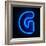 Neon Sign Letter G-badboo-Framed Art Print