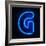 Neon Sign Letter G-badboo-Framed Art Print