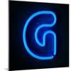 Neon Sign Letter G-badboo-Mounted Art Print