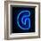 Neon Sign Letter G-badboo-Framed Art Print