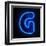 Neon Sign Letter G-badboo-Framed Art Print