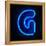 Neon Sign Letter G-badboo-Framed Stretched Canvas