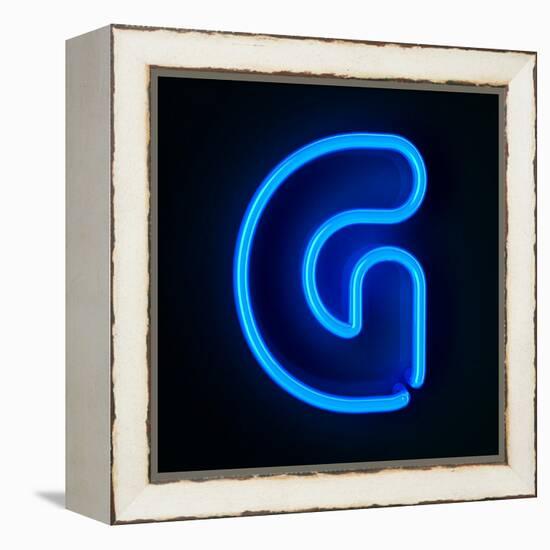 Neon Sign Letter G-badboo-Framed Stretched Canvas