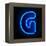 Neon Sign Letter G-badboo-Framed Stretched Canvas