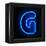 Neon Sign Letter G-badboo-Framed Stretched Canvas