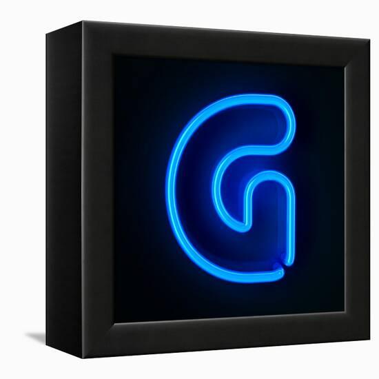 Neon Sign Letter G-badboo-Framed Stretched Canvas