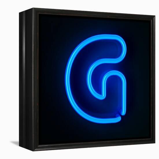 Neon Sign Letter G-badboo-Framed Stretched Canvas