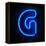 Neon Sign Letter G-badboo-Framed Stretched Canvas