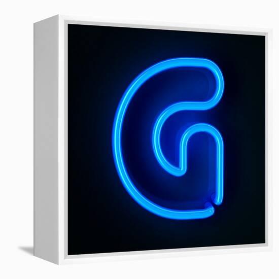 Neon Sign Letter G-badboo-Framed Stretched Canvas