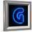 Neon Sign Letter G-badboo-Framed Premium Giclee Print