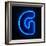 Neon Sign Letter G-badboo-Framed Premium Giclee Print