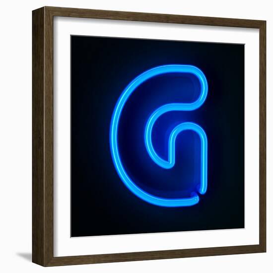 Neon Sign Letter G-badboo-Framed Premium Giclee Print