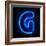 Neon Sign Letter G-badboo-Framed Premium Giclee Print