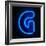 Neon Sign Letter G-badboo-Framed Premium Giclee Print