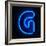 Neon Sign Letter G-badboo-Framed Premium Giclee Print