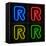 Neon Sign Letter R-badboo-Framed Stretched Canvas