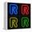 Neon Sign Letter R-badboo-Framed Stretched Canvas