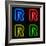 Neon Sign Letter R-badboo-Framed Premium Giclee Print