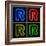 Neon Sign Letter R-badboo-Framed Art Print