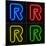 Neon Sign Letter R-badboo-Mounted Art Print