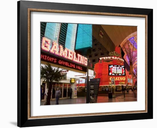 Neon Sign on Fremont Street, Las Vegas, Nevada, United States of America, North America-Richard Cummins-Framed Photographic Print