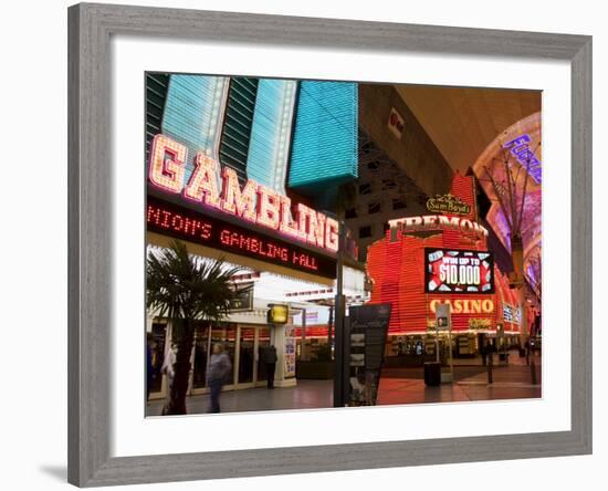 Neon Sign on Fremont Street, Las Vegas, Nevada, United States of America, North America-Richard Cummins-Framed Photographic Print