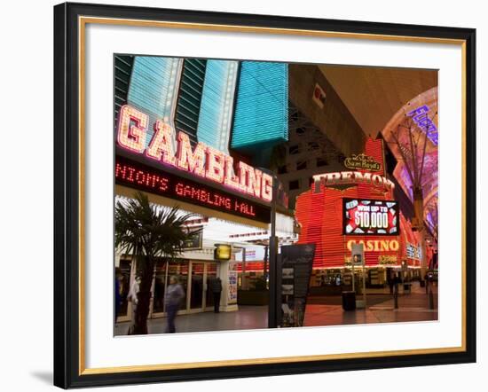 Neon Sign on Fremont Street, Las Vegas, Nevada, United States of America, North America-Richard Cummins-Framed Photographic Print