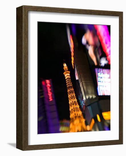 Neon Sign, The Paris Casino, Las Vegas, Nevada, USA-Walter Bibikow-Framed Photographic Print
