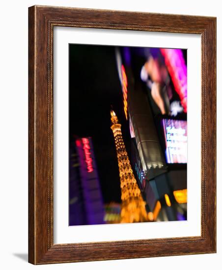 Neon Sign, The Paris Casino, Las Vegas, Nevada, USA-Walter Bibikow-Framed Photographic Print