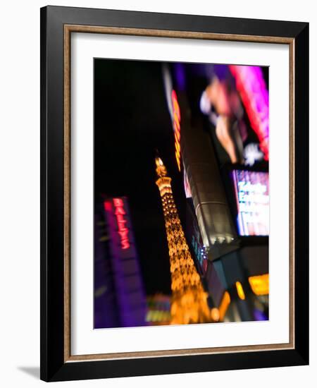 Neon Sign, The Paris Casino, Las Vegas, Nevada, USA-Walter Bibikow-Framed Photographic Print
