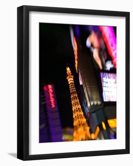 Neon Sign, The Paris Casino, Las Vegas, Nevada, USA-Walter Bibikow-Framed Photographic Print