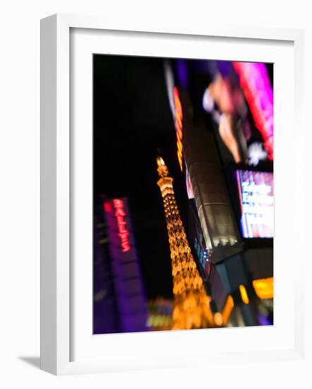 Neon Sign, The Paris Casino, Las Vegas, Nevada, USA-Walter Bibikow-Framed Photographic Print